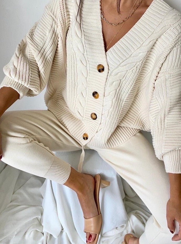 Daniela | Bequemes zweiteiliges Set – Eleganter Cardigan und Hose