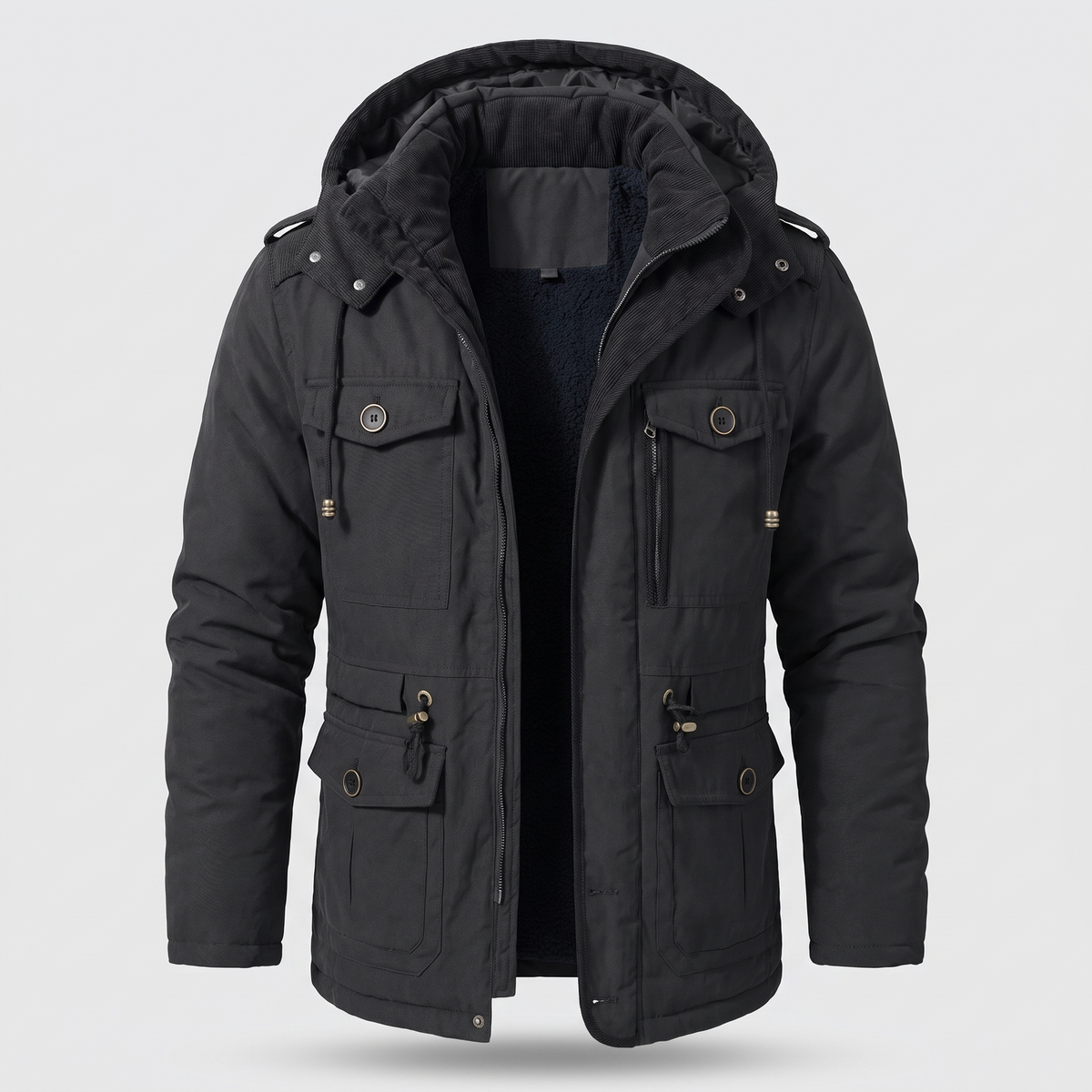 Praktische | Praktische Hooded Winter Coat – Strukturiert und Warm