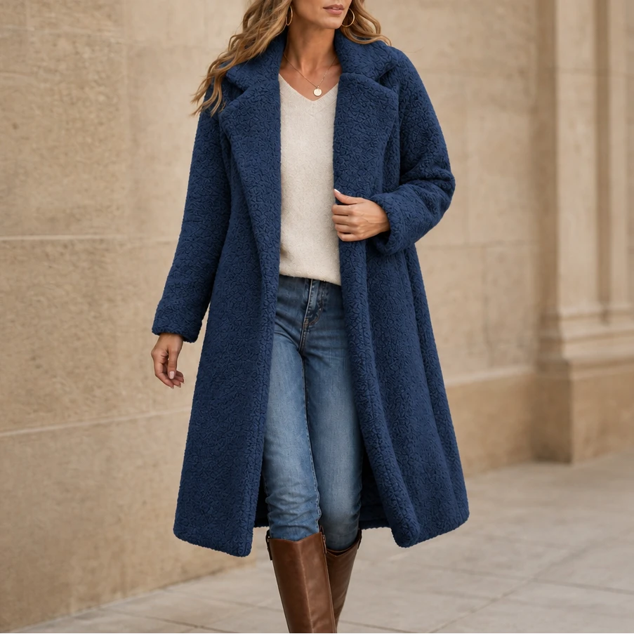 Veloura | Teddy Mantel – Langer und Kuscheliger Style für Damen