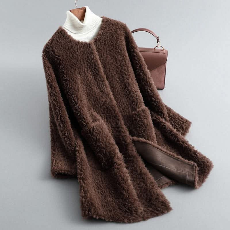 Hollmere | Shearling Coat – Luxuriöse und Elegante Silhouette