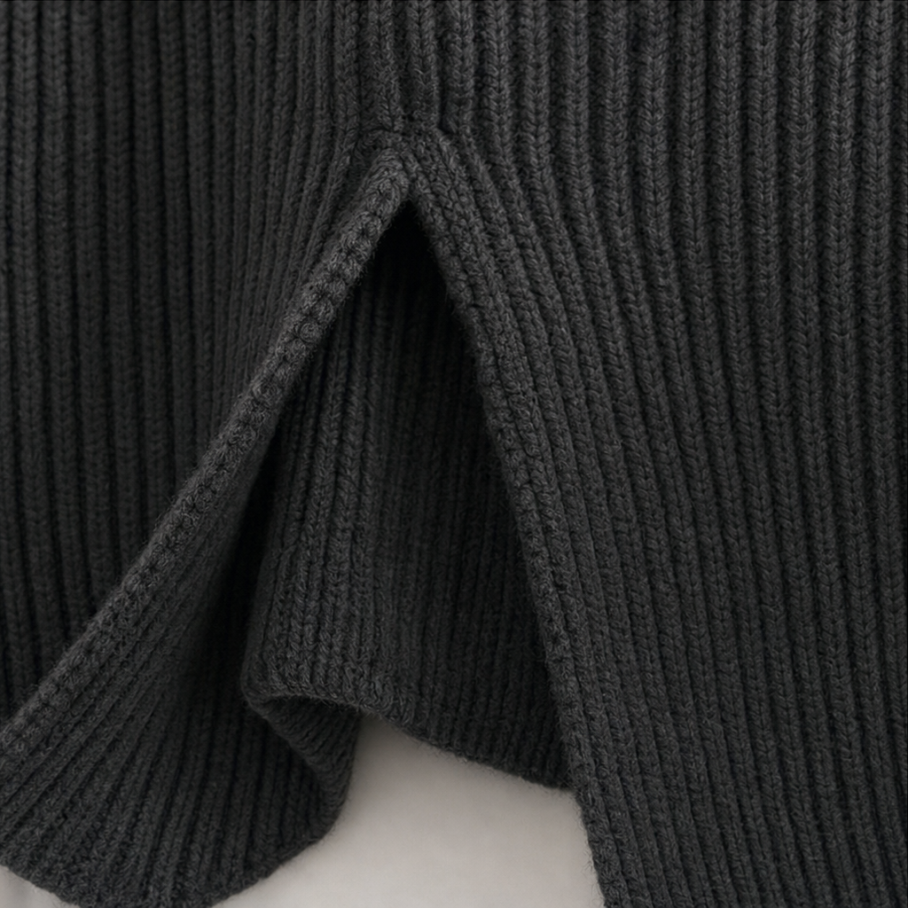 Cozyelle | Strick-Kleid mit hohem Kragen