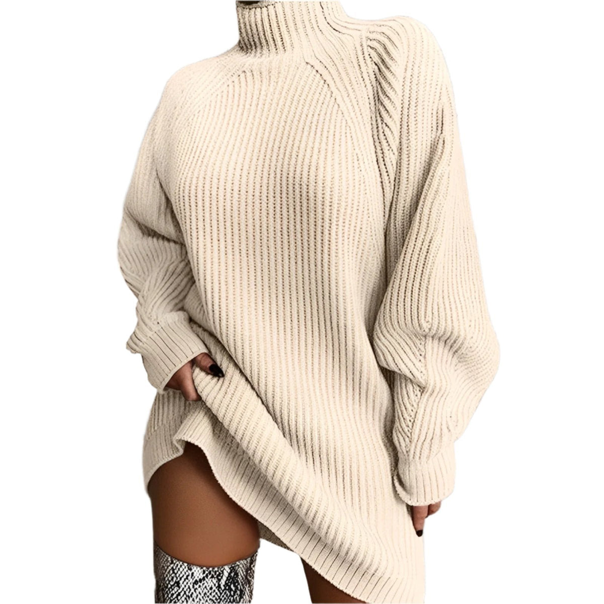 Franziska | Oversized Rollkragenpullover aus Baumwolle für Damen