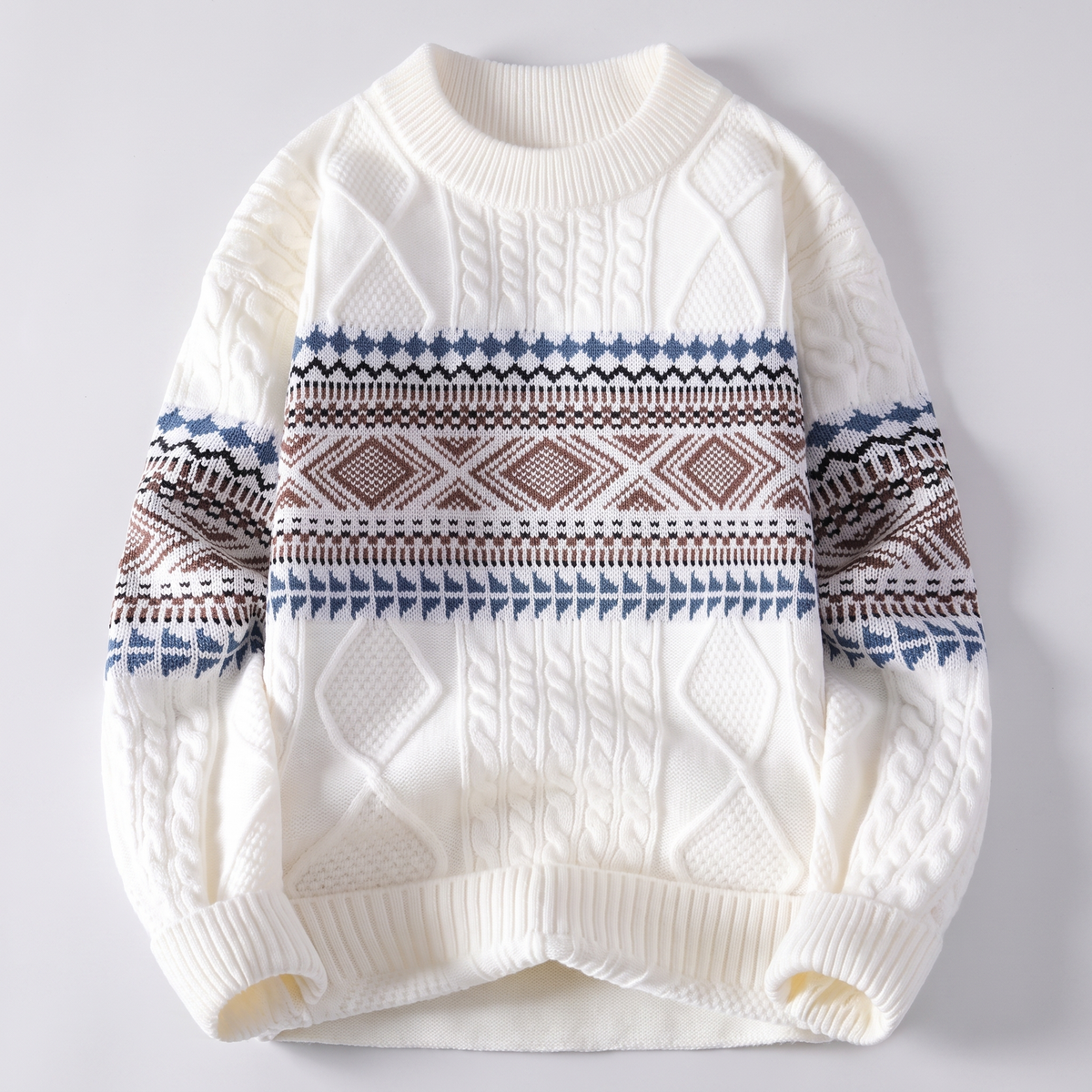 Arvid | Nordic Knit Sweater – Warme Cable-Knitstijl voor Mannen