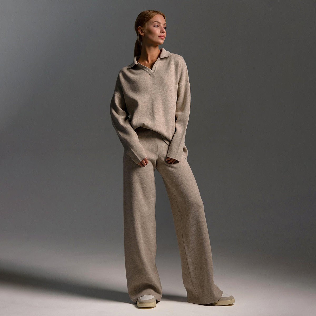 Velora | Strick-Sweatshirt und Jogginghose – Bequemes Set für Frauen