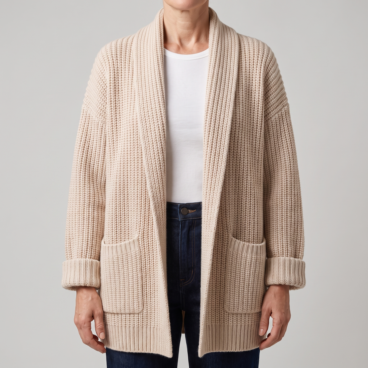 Thalira | Wollcardigan – Bequemer Oversized Stil für Damen