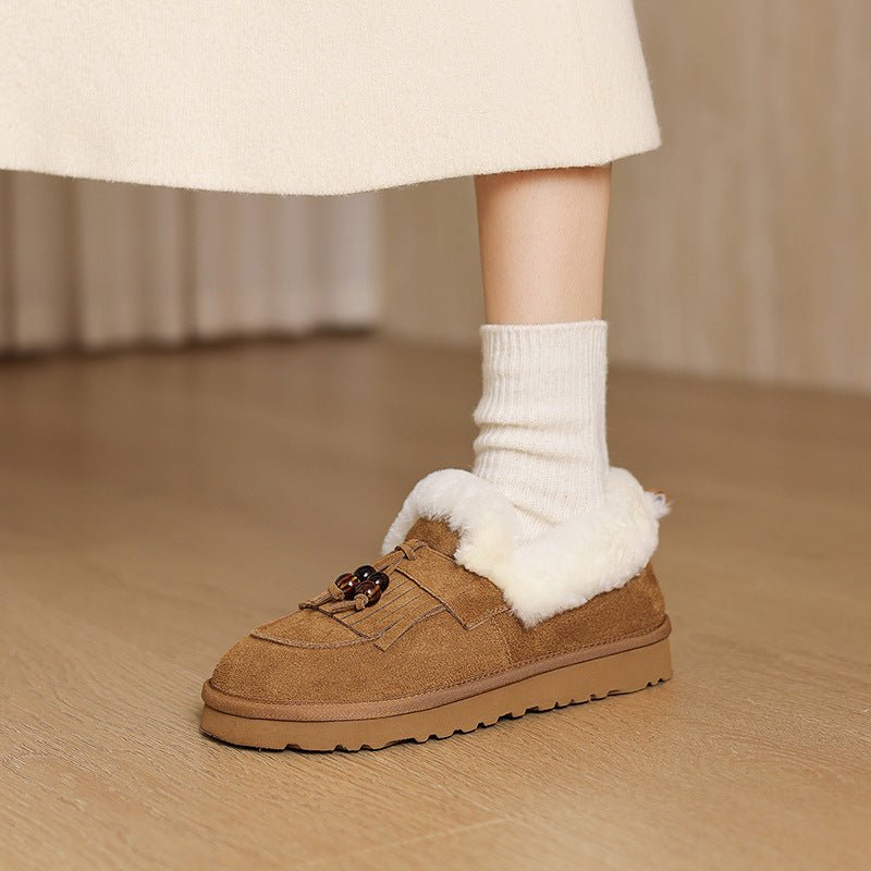 Marsett | Shearling Suede Loafers für Frauen – Bequeme Winterstiefel
