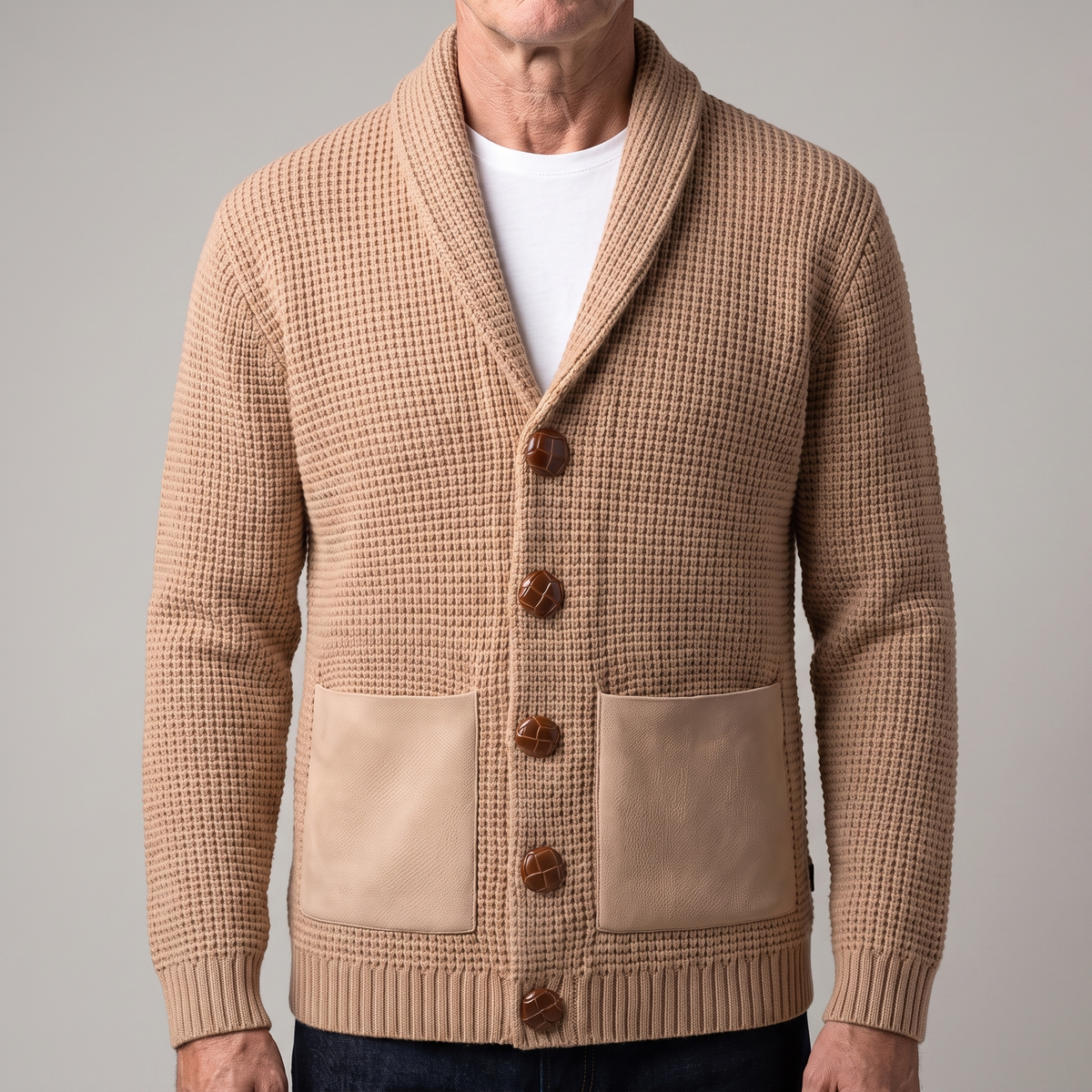 ALEXANDER MATTHEW | Vintage Cardigan mit Volcanic Stone-Buttons