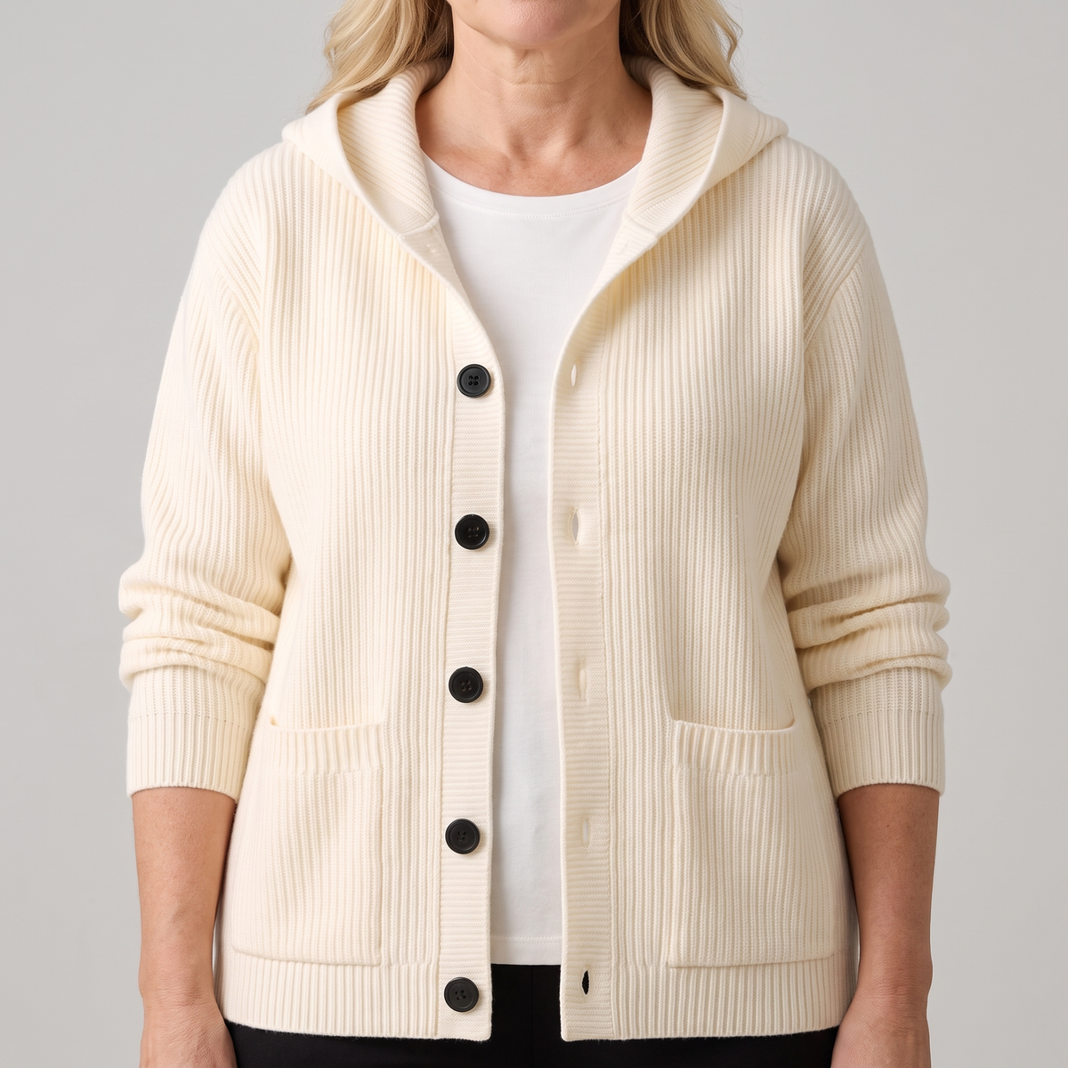 Braymore | Cardigan – Weicher Wollmix mit Kapuze