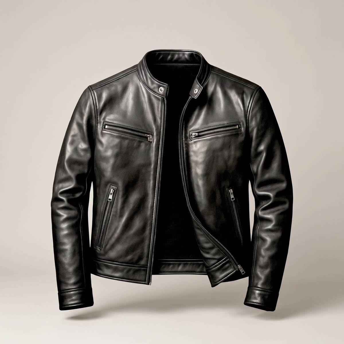 Cadence | Cafe Racer Leather Jacket – Stylish Genuine Leather für Männer