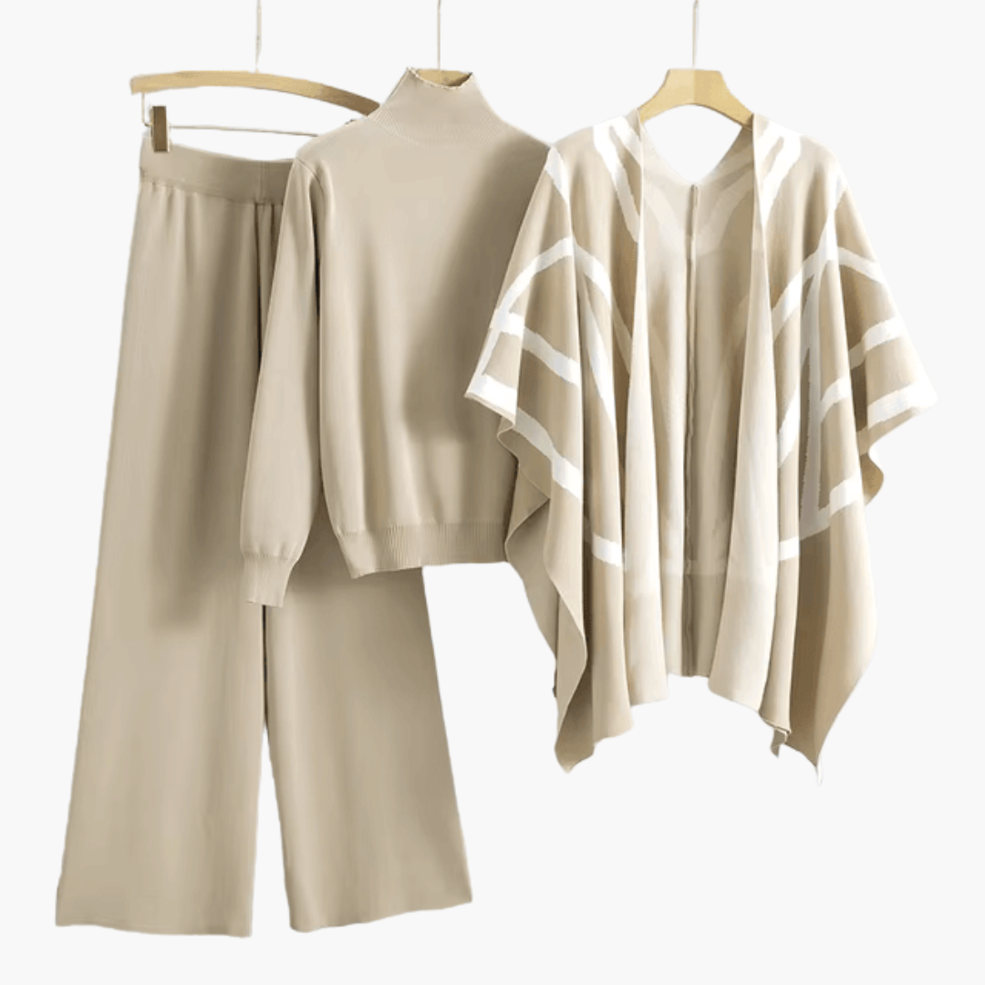 Knitera | Knitwear Set – Relaxed Cardigan and Wide-Leg Trousers for Women