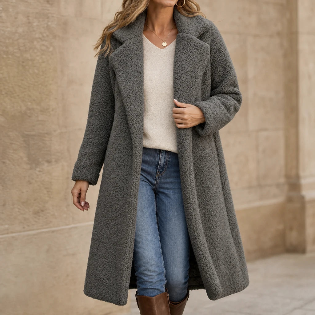 Veloura | Teddy Mantel – Langer und Kuscheliger Style für Damen