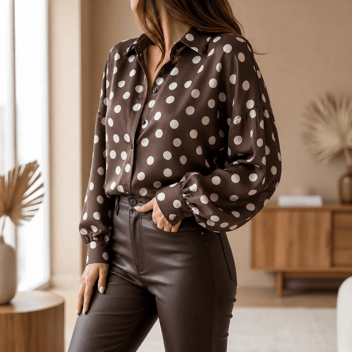 Nora | Elegante und stilvolle Damen Satinbluse