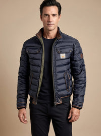 Victor | Klassische und warme Herren Pufferjacke mit Stehkragen
