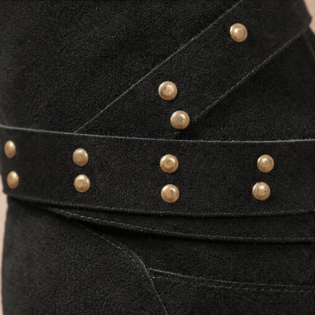 Rivella | Slouch Knee-High Boots mit Nieten
