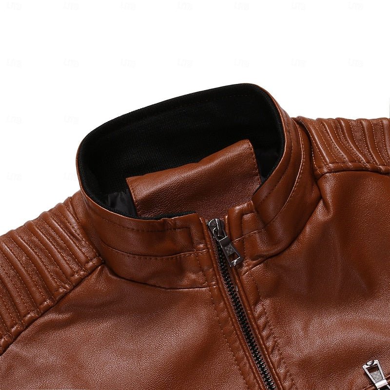 Chandler | Bikerjacke mit Stehkragen – Zeitloser Stil für Männer