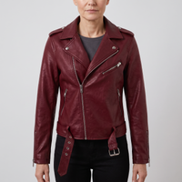 Martina | Eleganter und moderne Damen Bikerjacke mit Gürtel