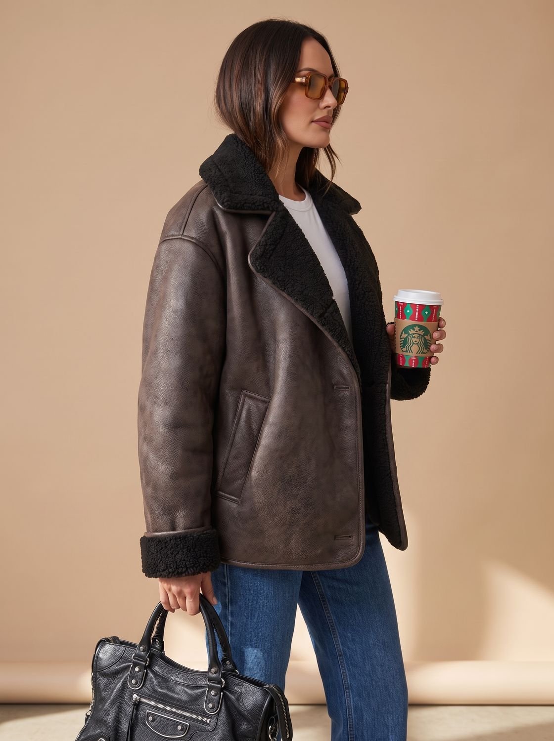 Annika | Teddyjacke – Oversized Kunstfellmantel für Damen