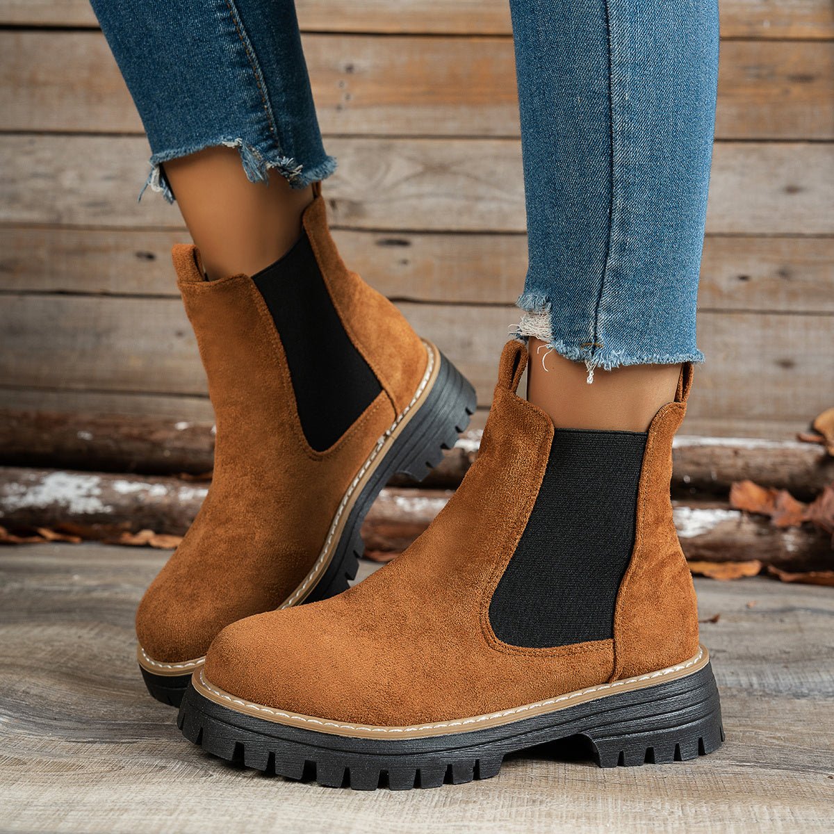 Mehetabel | Chelsea-Stiefeletten mit Profilsohle für Damen