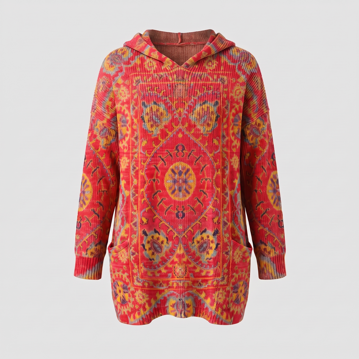 Lowenna | Bohemian Tunika mit Kapuze – Künstlerisches Design für den Sommer