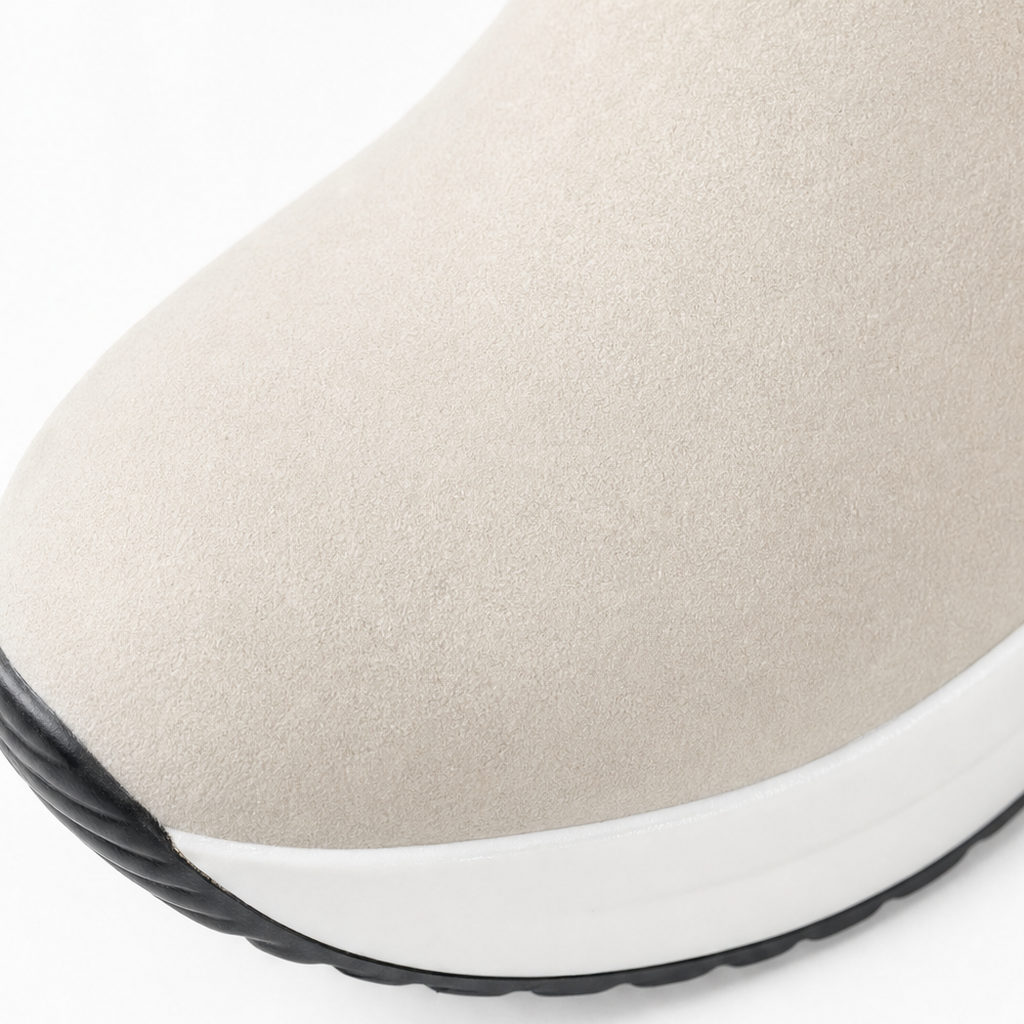 Veluna | Chunky Ankle Boots mit Kunstfellbund für Frauen