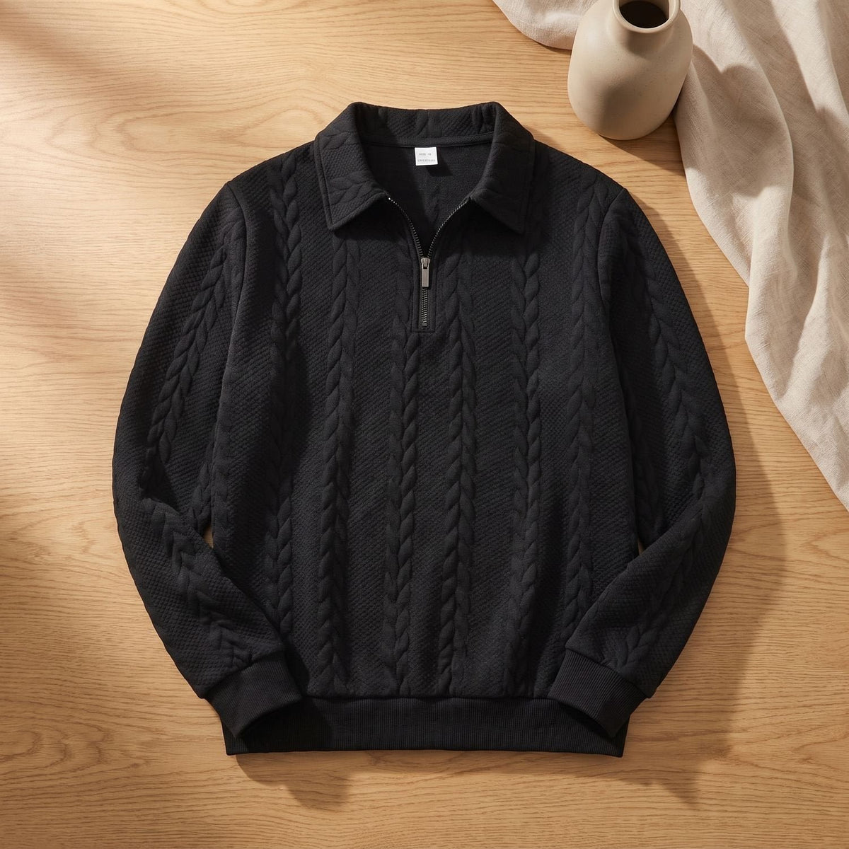 Tobias | Strickpullover mit Zopfmuster für Herren