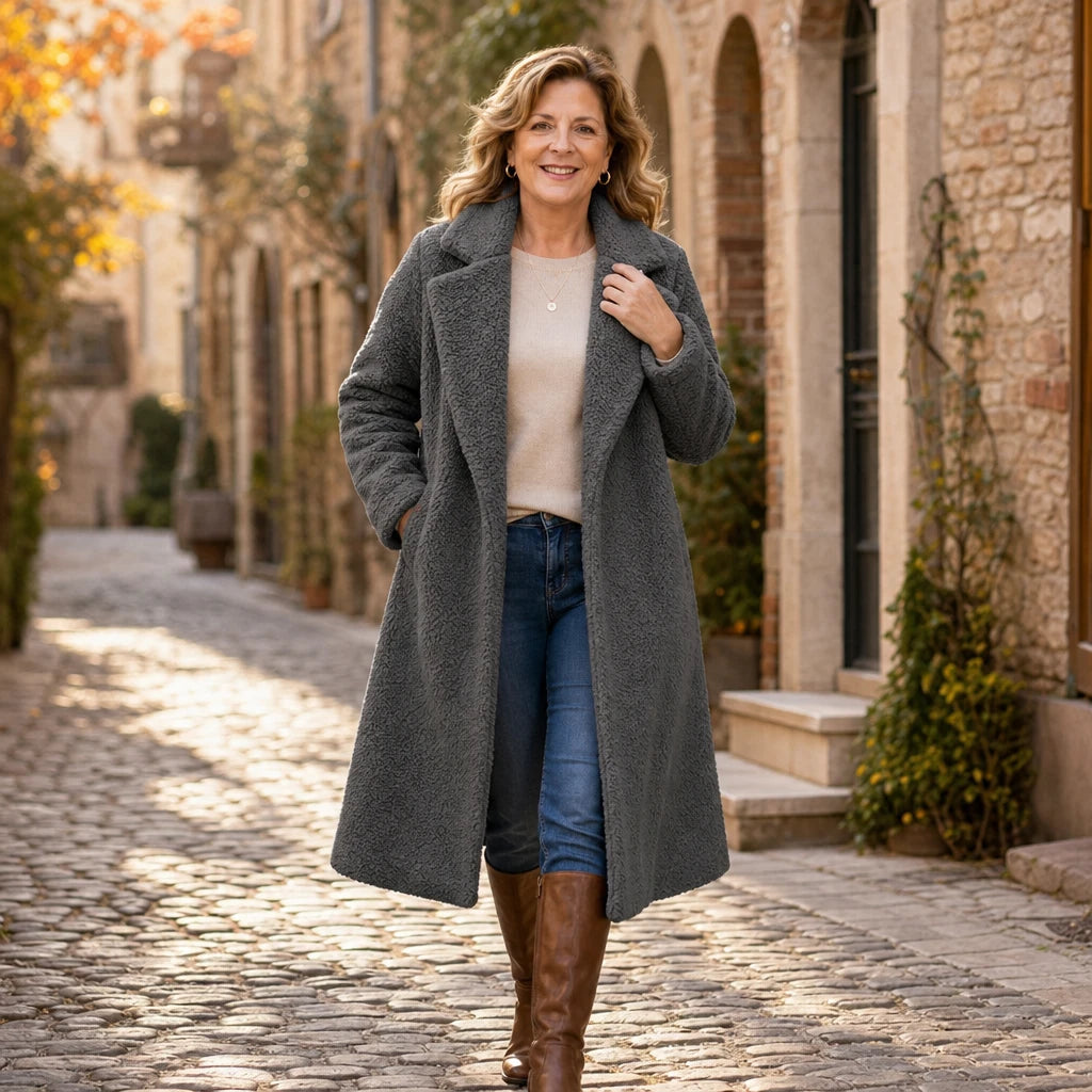 Veloura | Teddy Mantel – Langer und Kuscheliger Style für Damen