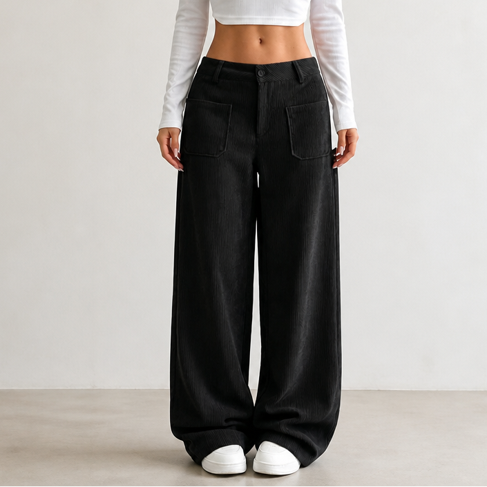 Cordelle | High-Waisted Wide-Leg Hose – Bequeme Passform für Frauen