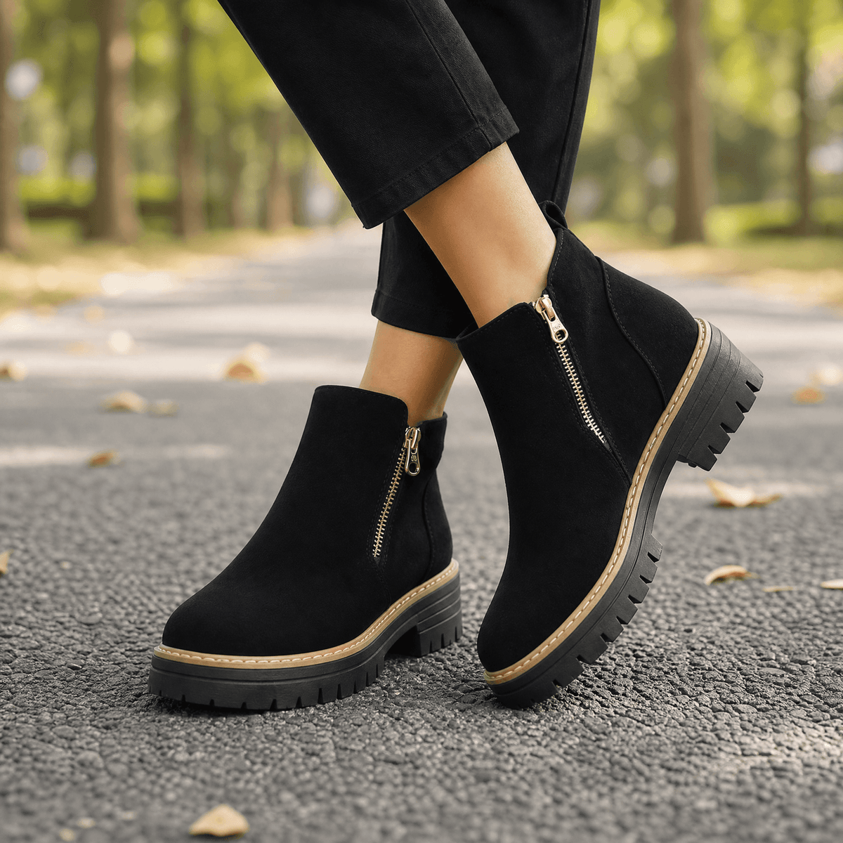 Stepara | Chelsea Boots – Bequeme Suede Stiefeletten mit seitlichem Reißverschluss