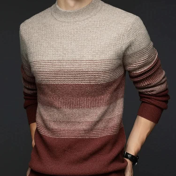 Huxley | Wol Gebreide Trui – Subtiel Gradient Design voor Mannen