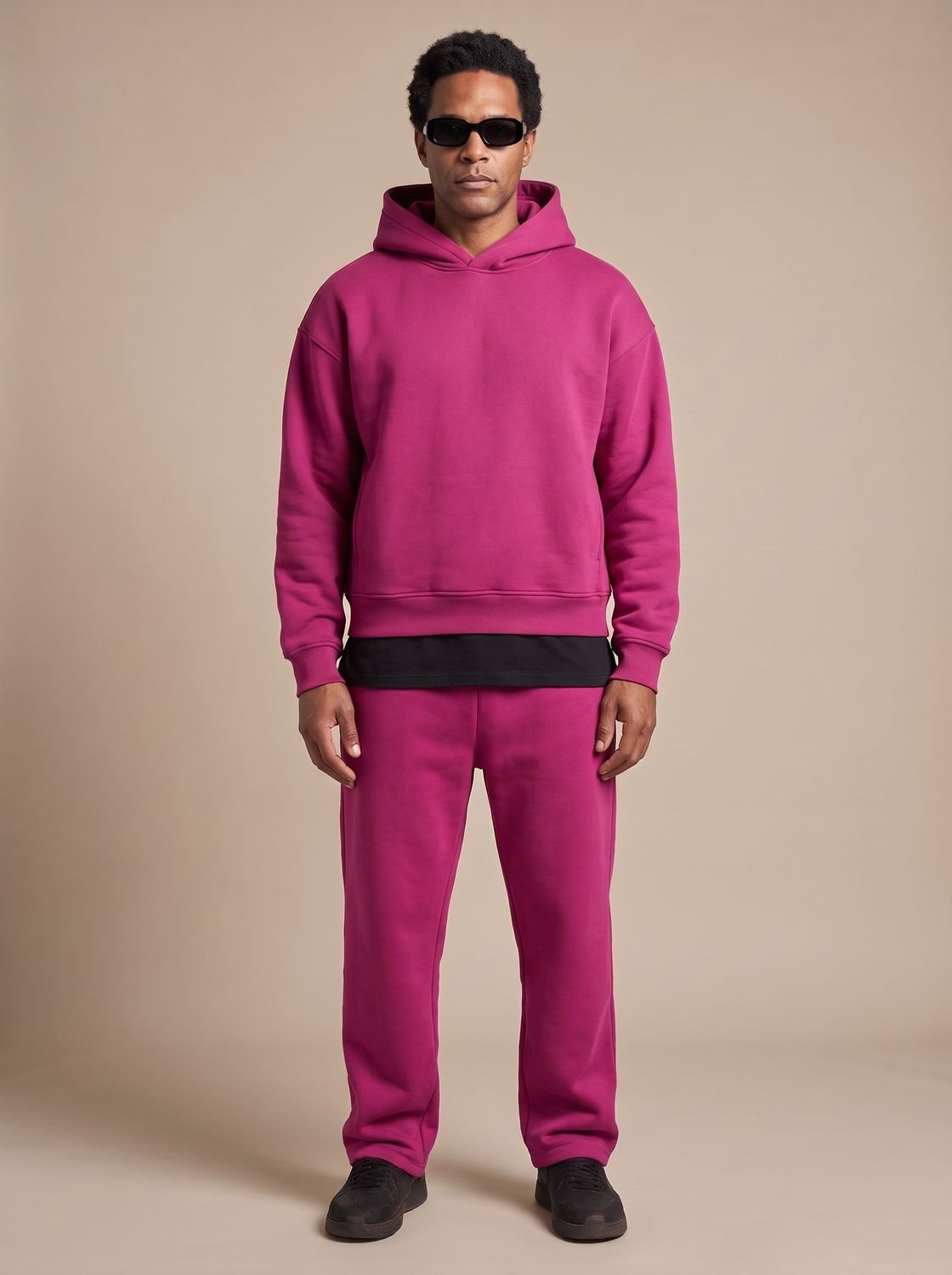 Benjamin | Oversized Fleece Hoodie Jogger Tracksuit Set für Männer