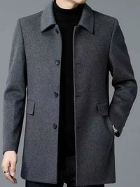 Jonas | Klassischer und markanter Herren Trenchcoat aus warmer Wollmischung