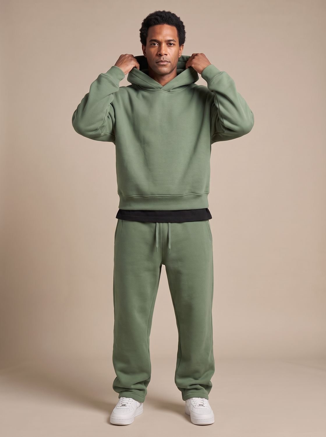 Benjamin | Oversized Fleece Hoodie Jogger Tracksuit Set für Männer
