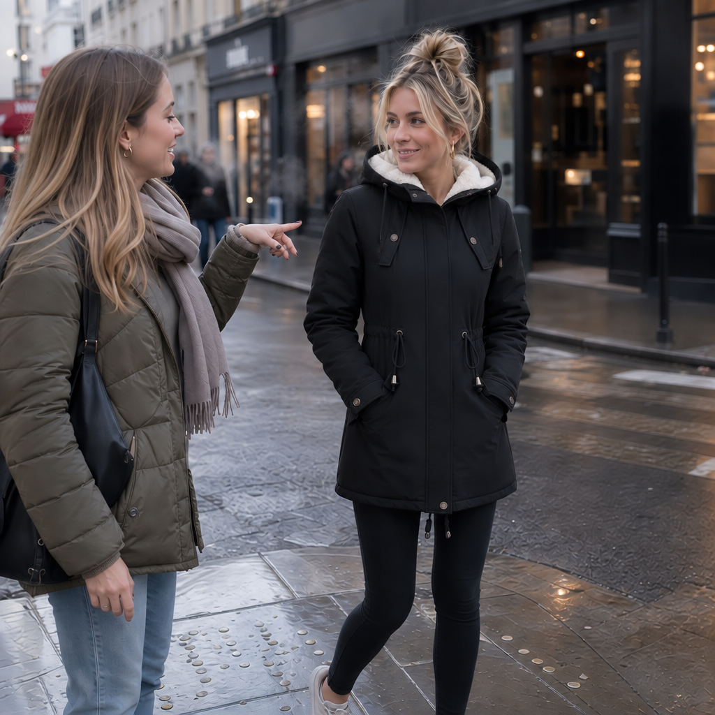 Warmbella | Padded Parka – Fleece-Lined with Defined Waist