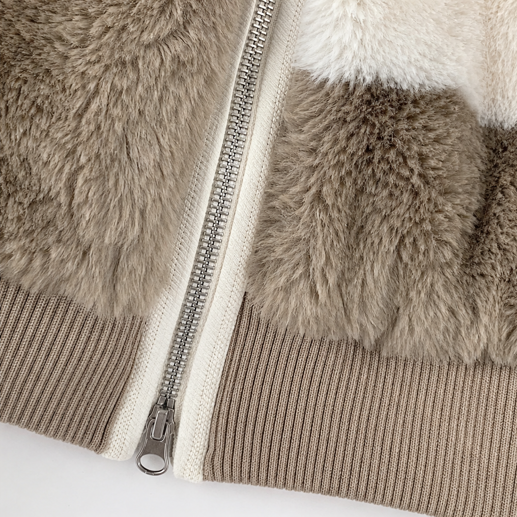 Furvella | Color-Block Oversized Faux Fur Coat – Warm und Stylisch für Damen