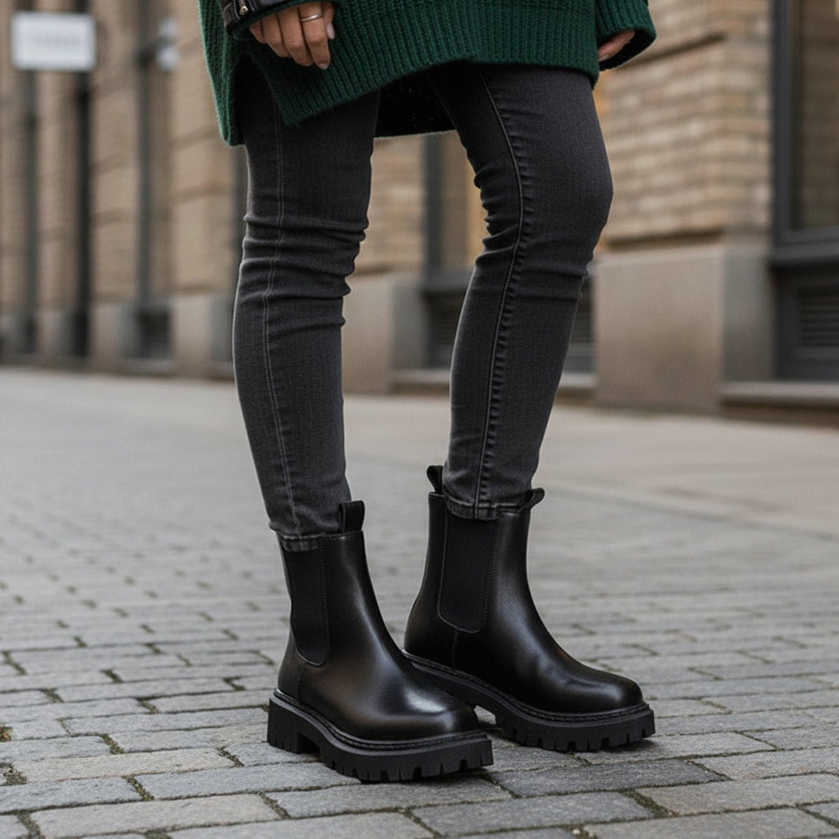 Leonie | Chelsea Stiefeletten mit Profilsohle für Damen