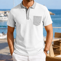 Leonard | Klassisches und bequemes Herren Polo Shirt mit Kontrasttasche