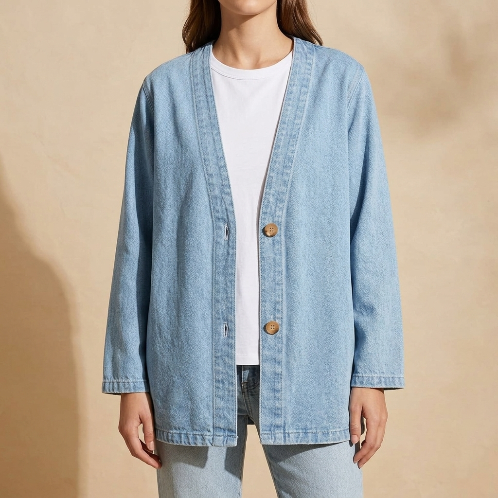 Ailsa | Denim Cardigan – Relaxed Style für Frauen