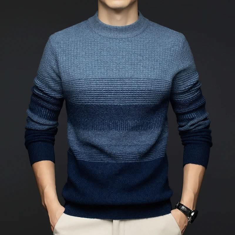Huxley | Wol Gebreide Trui – Subtiel Gradient Design voor Mannen