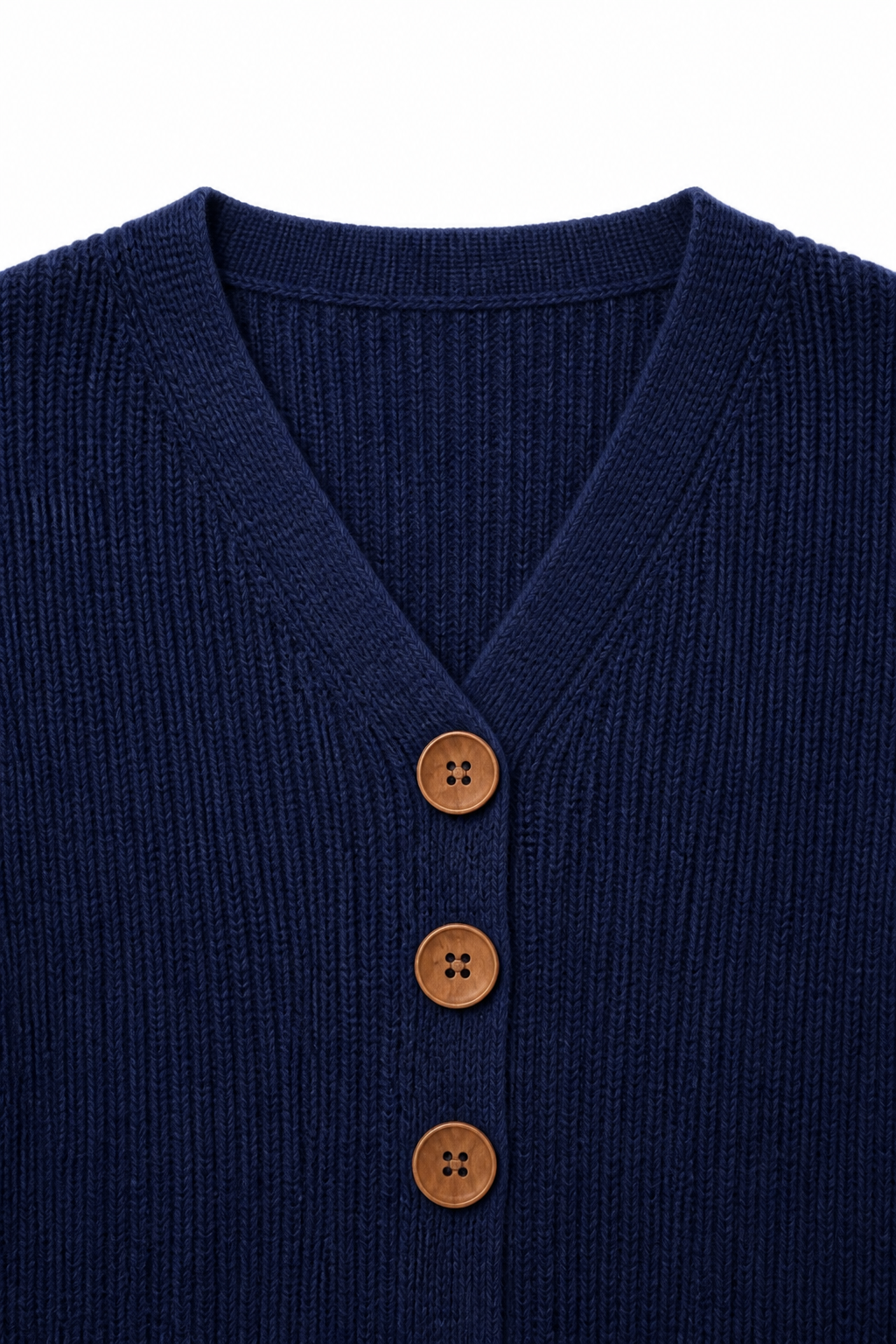 Wearbella | V-neck Ribbed Knit Pullover Sweater voor Dames