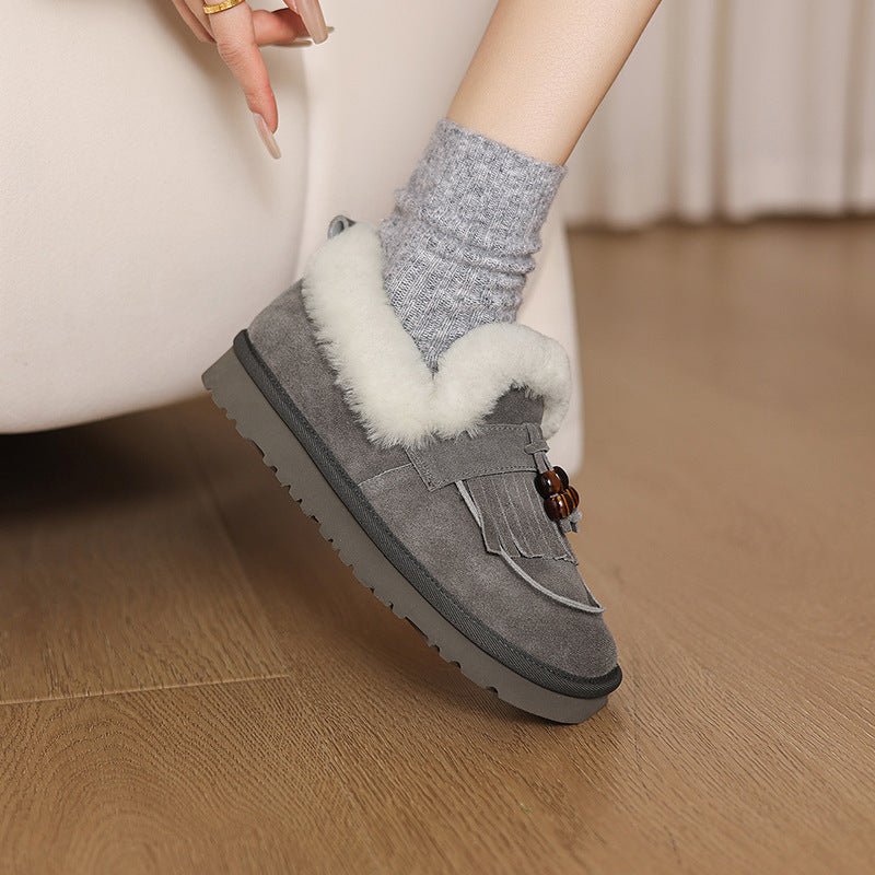 Marsett | Shearling Suede Loafers für Frauen – Bequeme Winterstiefel