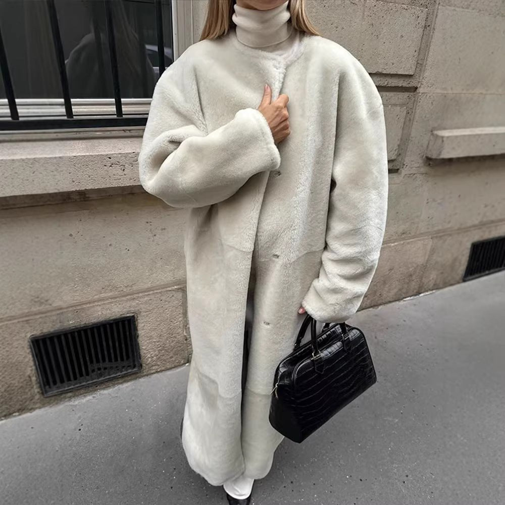 Drune | Teddy-Mantel – Oversize Longline Design für Damen