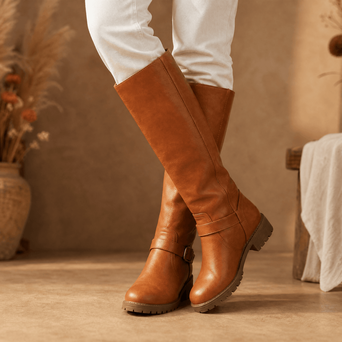 Ridella | Kniehohe Reitstiefel mit Doppel-Detailierung