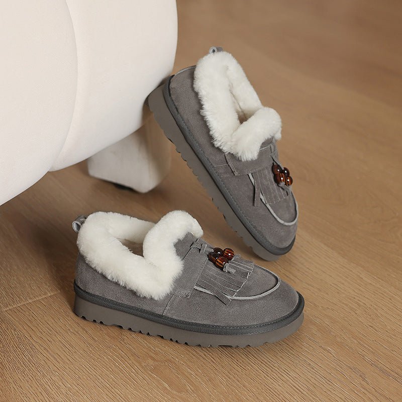 Marsett | Shearling Suede Loafers für Frauen – Bequeme Winterstiefel