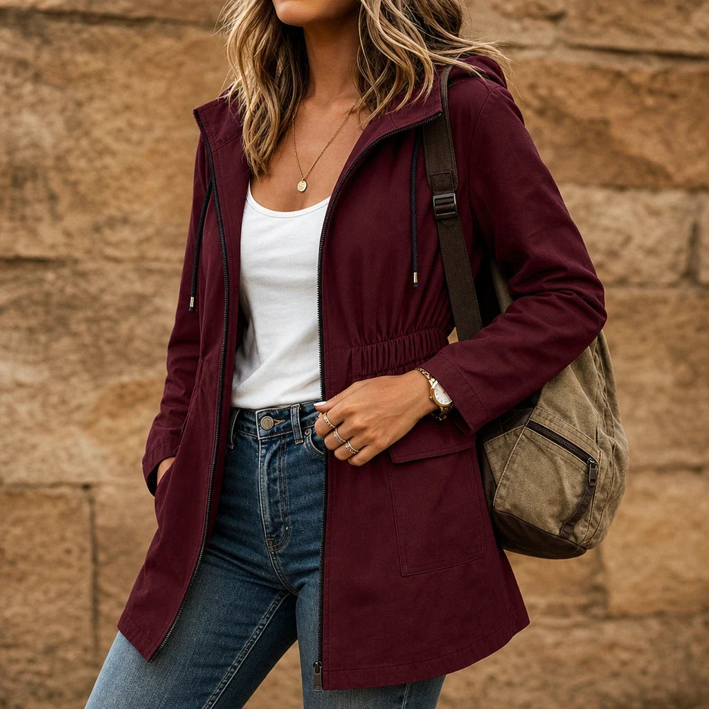 Cityora | Hooded Parka – Verstellbare Taille für Elegante Styles