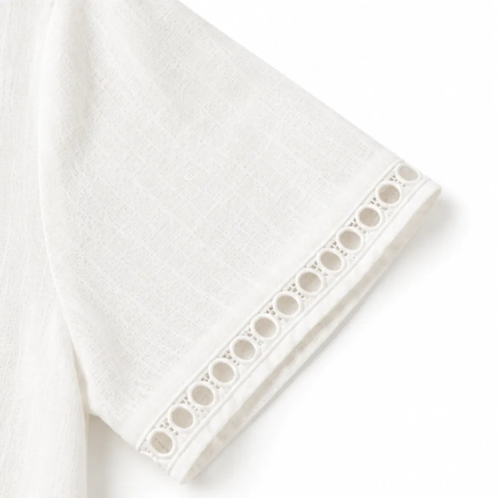 Marellia | Tunika-Top – Boho Stil mit Offener Spitze für Frauen