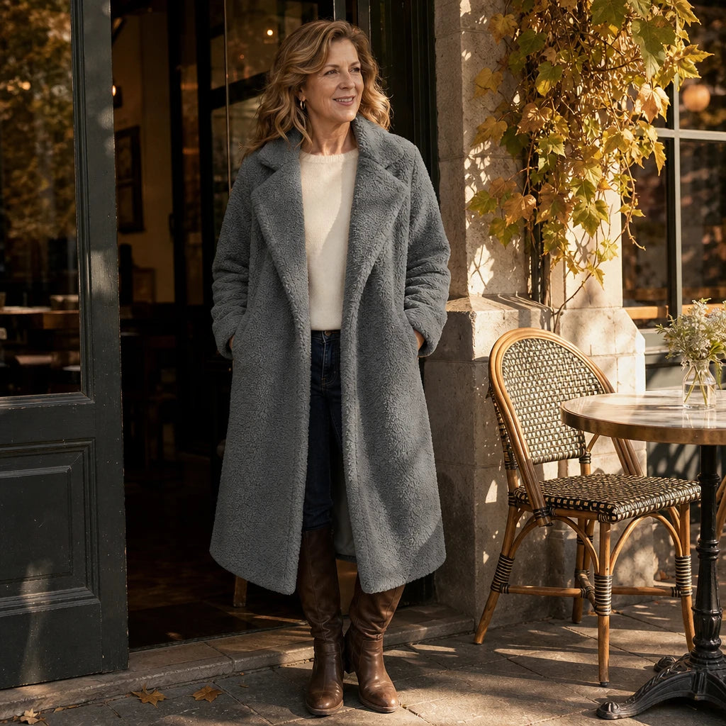 Veloura | Teddy Mantel – Langer und Kuscheliger Style für Damen