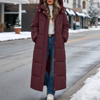 Elise | Lange und elegante Damen Pufferjacke mit Kapuze