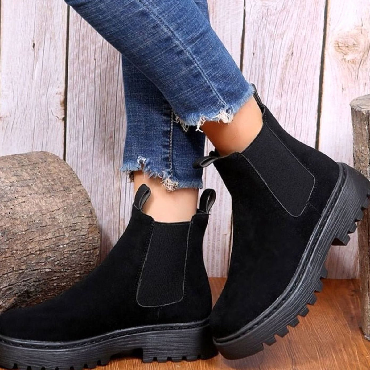 Greta | Chelsea Boots – Bequeme Plateau Stiefeletten für Damen