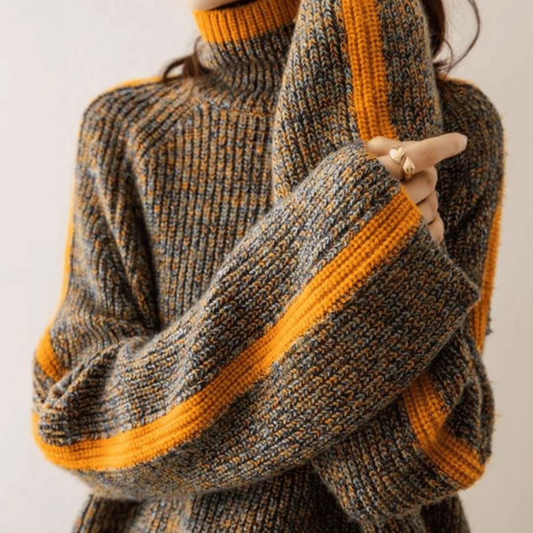 Ravelyn | Melange Strick-Turtleneck für ultimativen Komfort