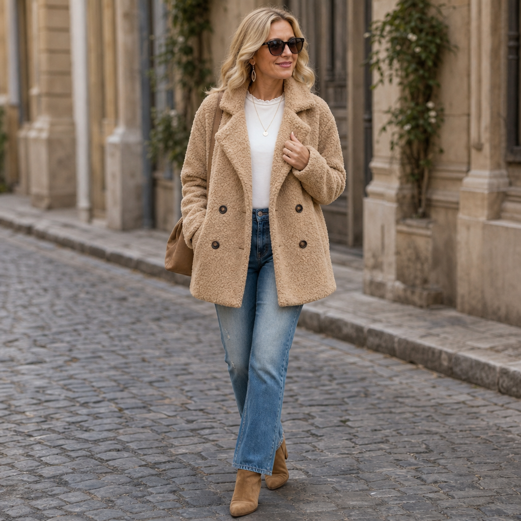 Cozelle | Teddy-Fleece Winterjacke – Bequemer, warmer Stil
